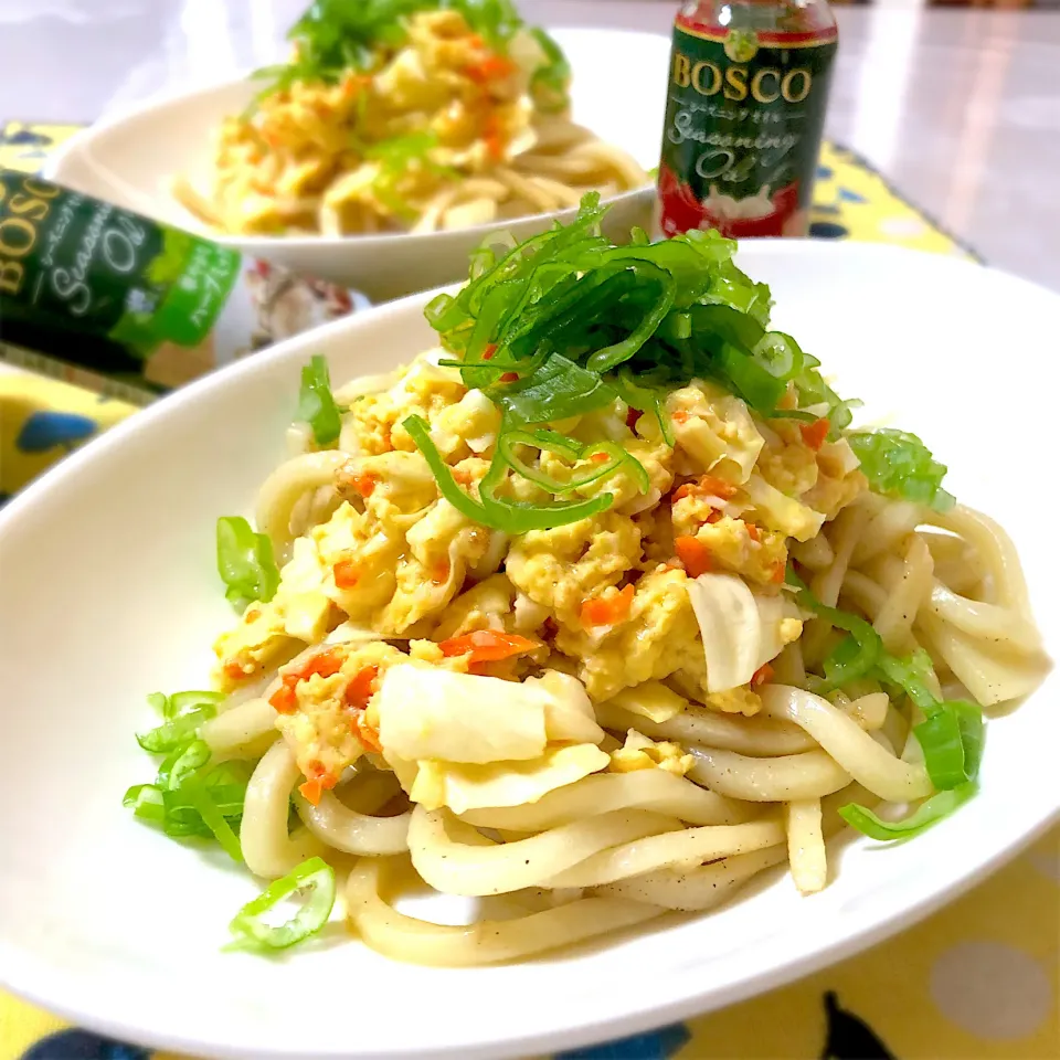 ふわふわタマゴの焼きうどん|ぷーはるひゅうさん