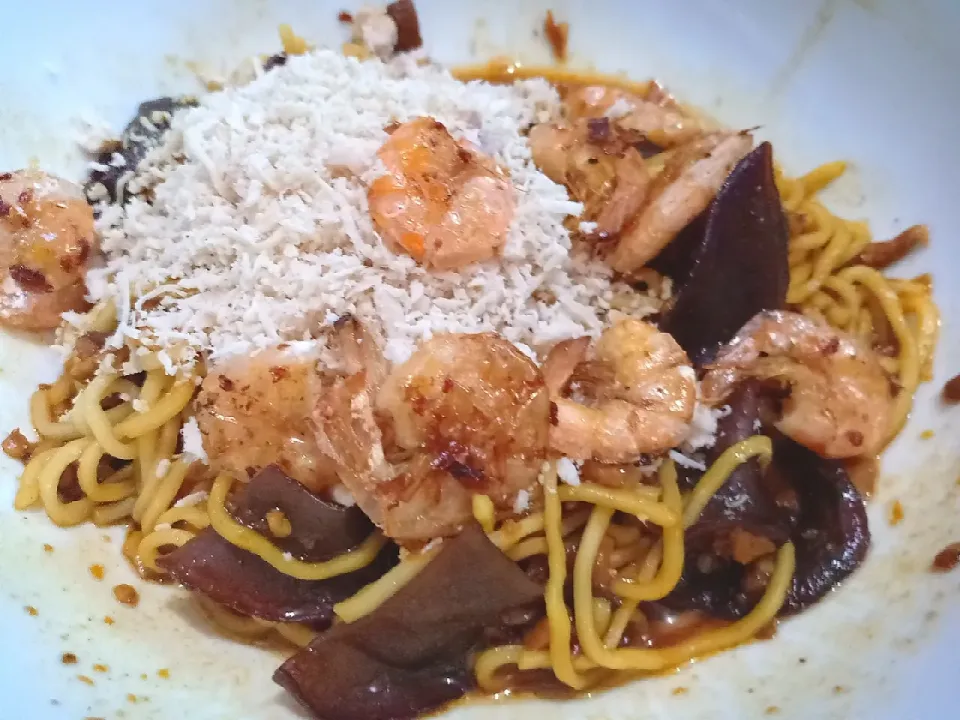 Mie Udang Jamur Ayam Tabur|ernasさん