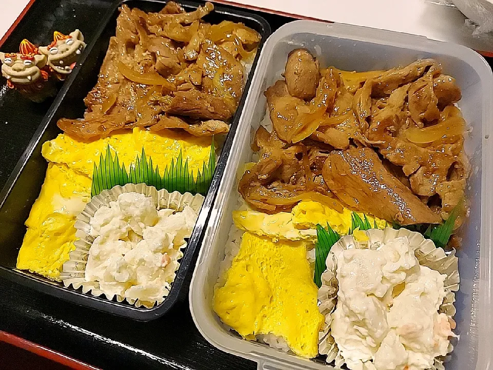 夫弁当、息子弁当|みどりさん