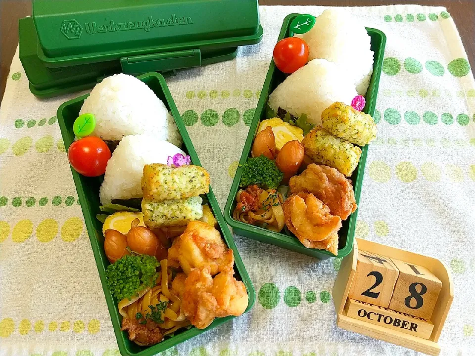 Snapdishの料理写真:🍱今日の息子達のお弁当|tomoさん