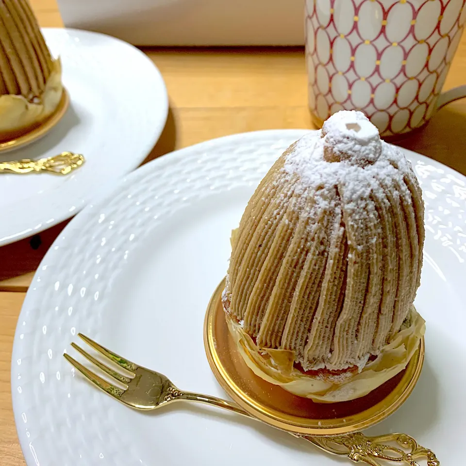 Snapdishの料理写真:鎧塚さんの　モンブラン💕|あっちゃんさん