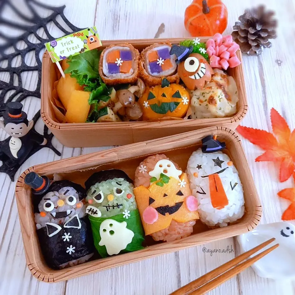 🎃👻ハロウィン🎃👻
俵型おにぎり弁当|ayano.adshさん