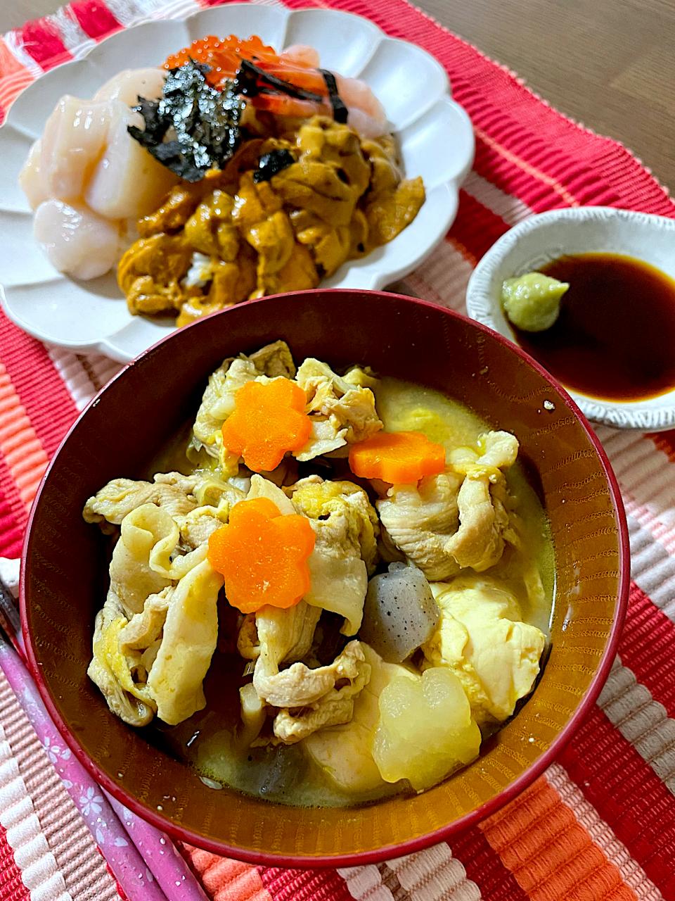 リメイクカレー豚汁&海鮮丼✨