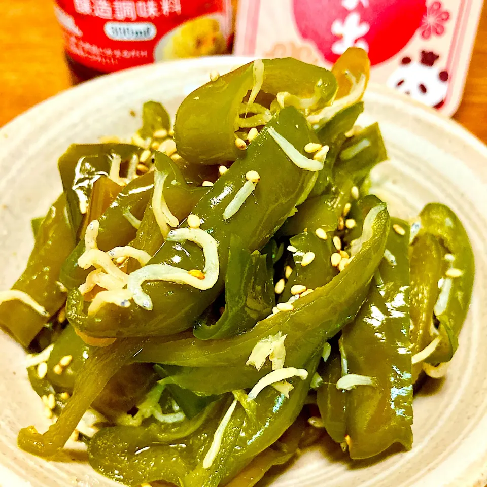 ピーマンかしらすの煮浸し🍀レンジで簡単❣️|まいりさん