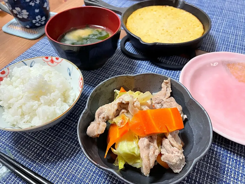 豚バラキャベツのうま煮
明太山芋鉄板|毎日ご飯さん