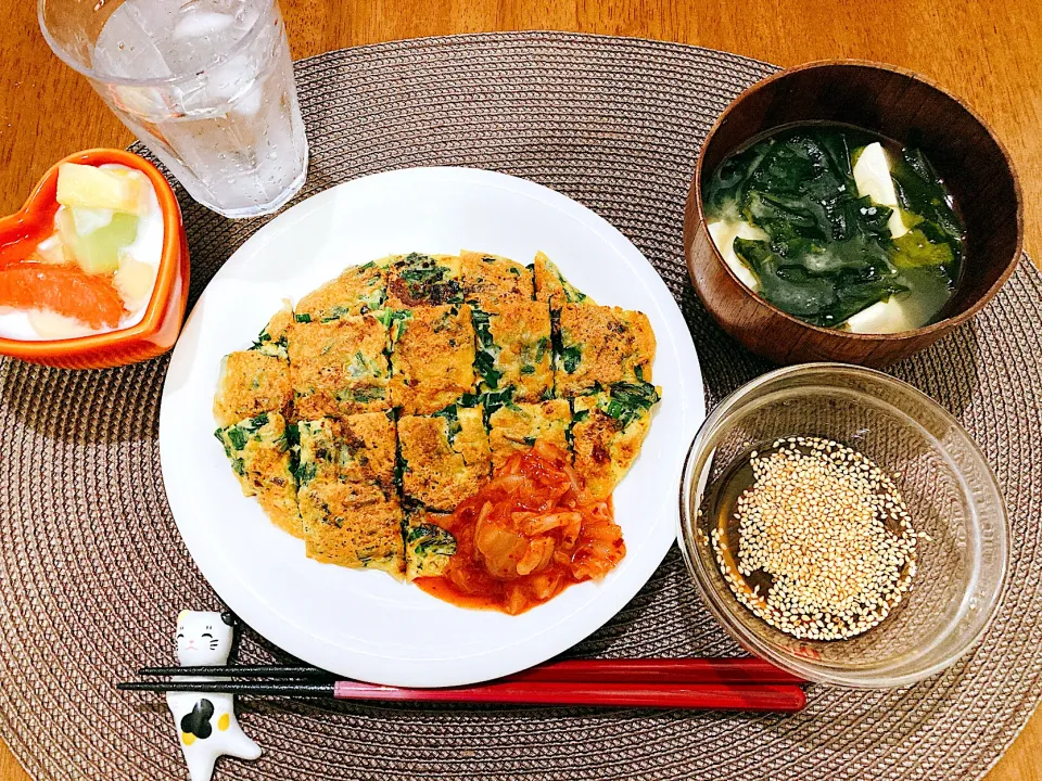 Snapdishの料理写真:チーズチヂミ定食|ゆうかさんさん