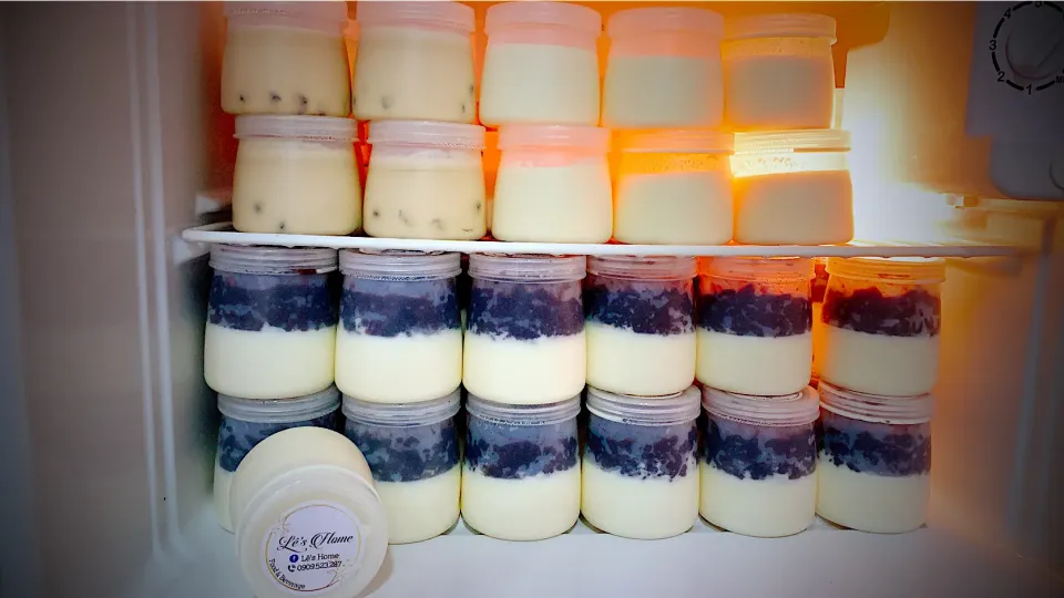 Cheese yogurt, traditional yogurt, milk tea yogurt, purple sticky rice yogurt|Lê Thanh Hiềnさん