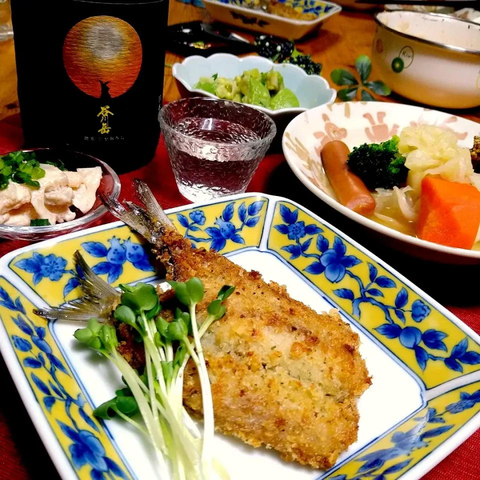 日本酒のある食卓〜🍶
鰯のパン粉焼き🐟〜|とまと🍅さん