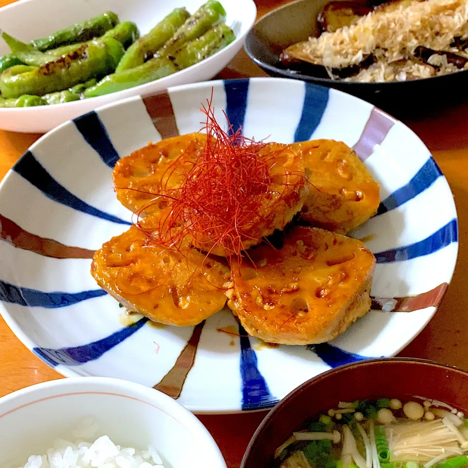 レンコン照り焼きの夕飯10/30|あっちゃんさん