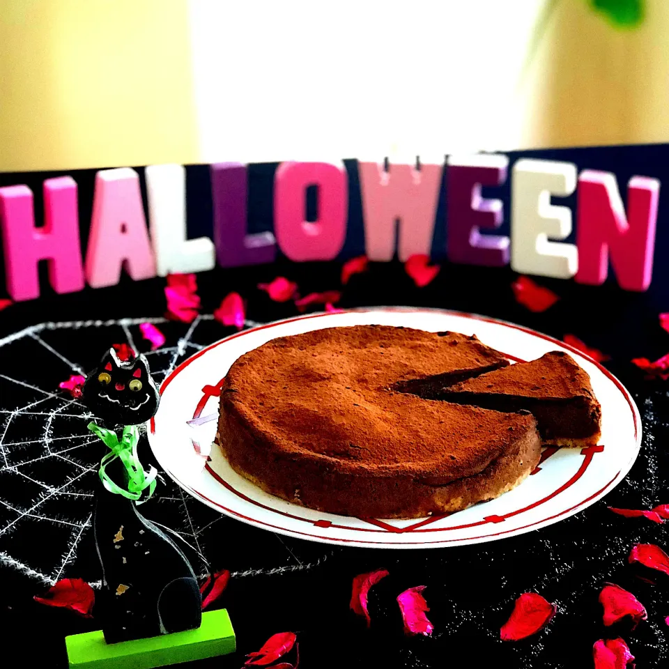 Snapdishの料理写真:HappyHalloween♡『チョコレートチーズケーキ』|ココキッチンさん