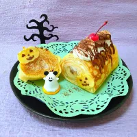 Snapdishの料理写真:ダーリン作⸜🌷︎⸝‍
チョコバナナ🍫(🍌•᎑•🍌)の
クレープロールケーキ
☠🎃HappyHalloween🍭🍬