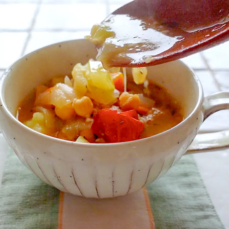 ひよこ豆の食べる野菜スープ【レシピ動画付き🎥】|おーこ🍅野菜ソムリエの母ちゃんさん