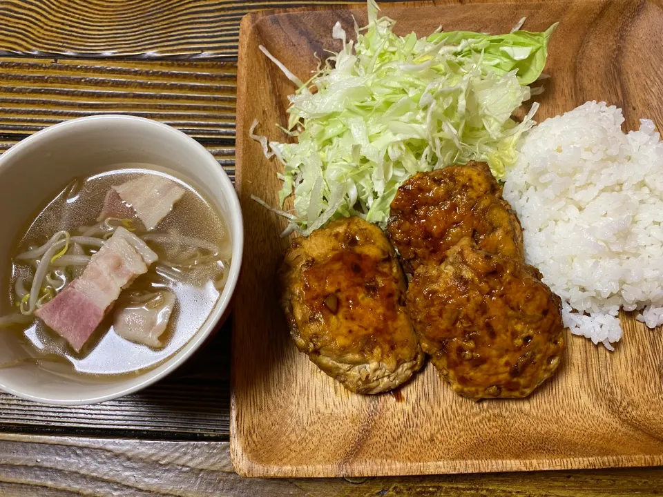 蓮根入りつくね　もやしスープと共に|ようか✩.*˚さん