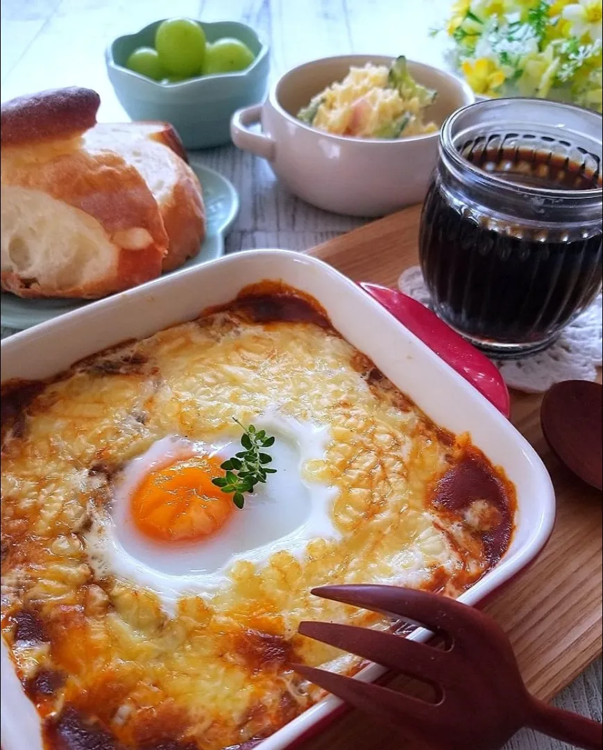 Snapdishの料理写真:ビーフシチューチーズ焼き|sugar beansさん