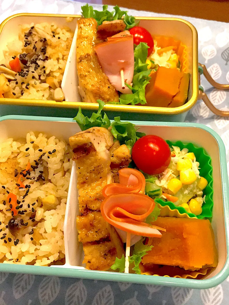 2021.11.1  ＊今日のお弁当＊きのこたっぷり炊き込みご飯＊|rinrin*mama*さん