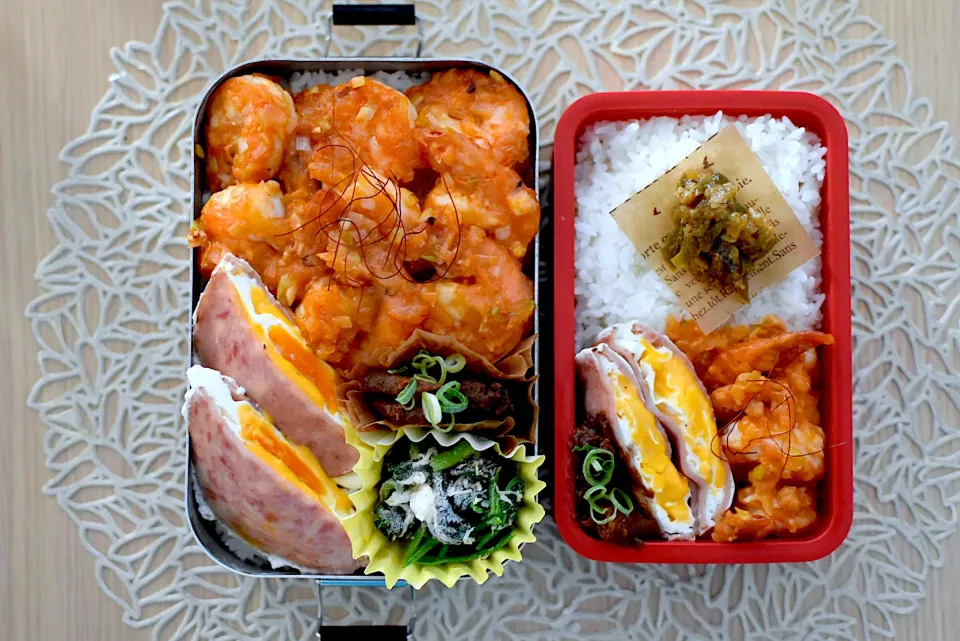 #エビチリ弁当 #お弁当 #息子弁当 #高校生男子弁当 #男子弁当 #高校球児弁当 #作り置き弁当 #作り置き #常備菜 #豊かな食卓 #のっけ弁 #自分弁当|dra-kichiさん