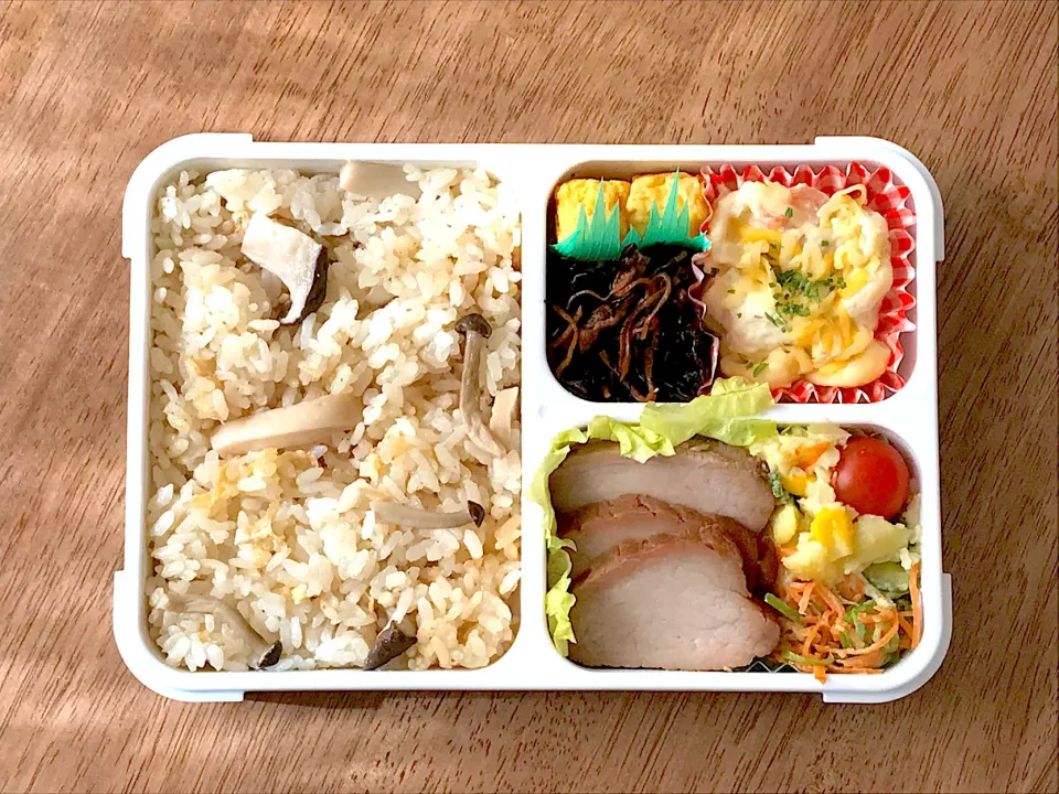 きのこの炊き込みご飯弁当|703さん