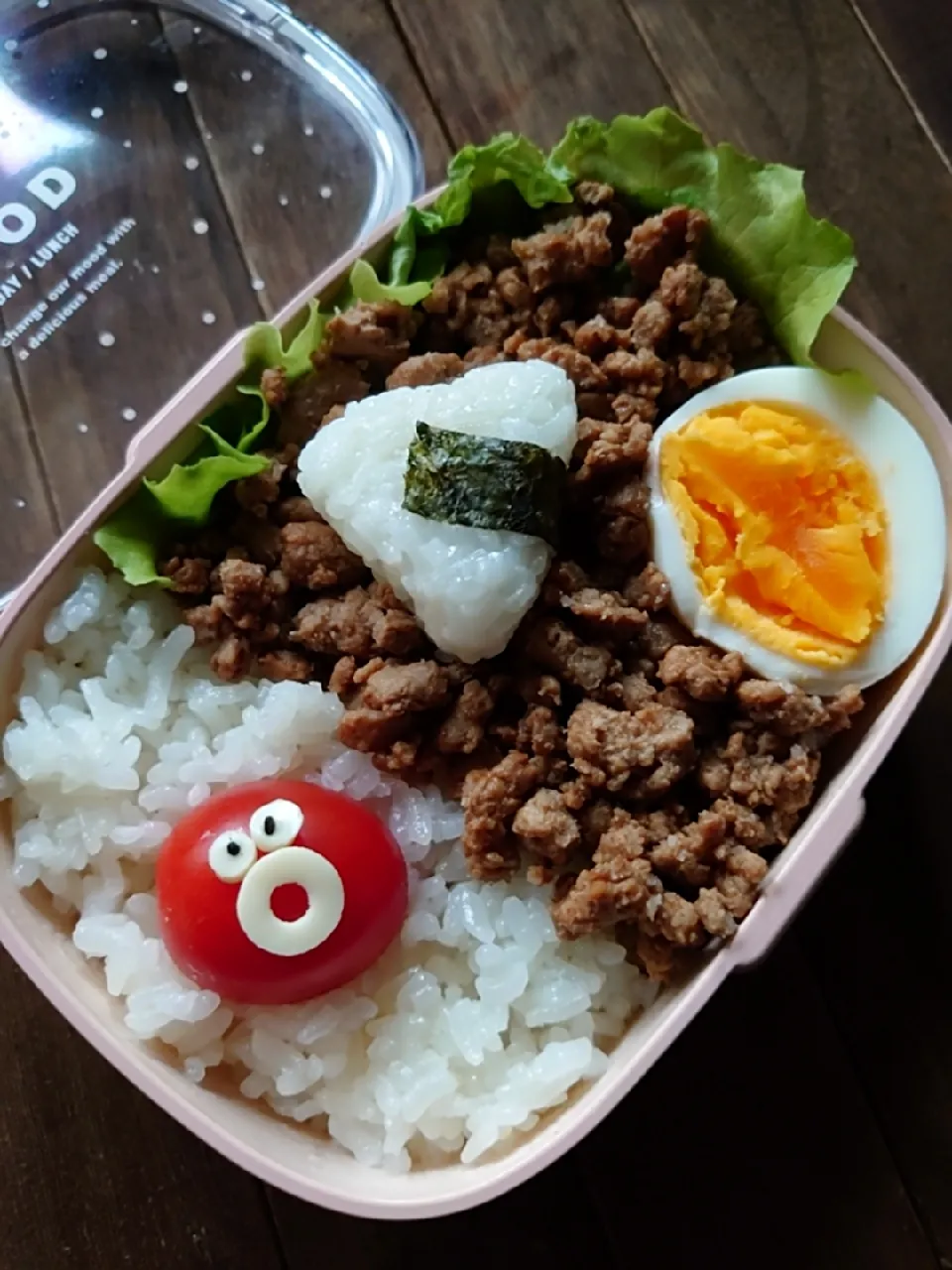 Snapdishの料理写真:漢の…長女用🍱あらびきでゴリゴリなルーロー飯弁当|ᵏᵒᵘさん