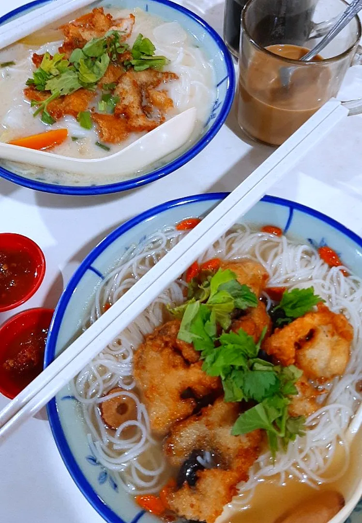 Fried fish noodle soup @ Stutong Cafe|ģřãçîöůşさん