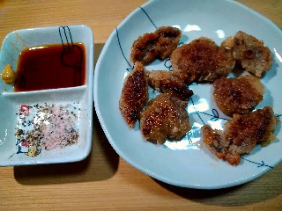 Snapdishの料理写真:憶良のレシピ　鶏レバーの唐揚げ|okuraさん