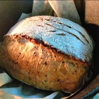 Black and white sesame sourdough