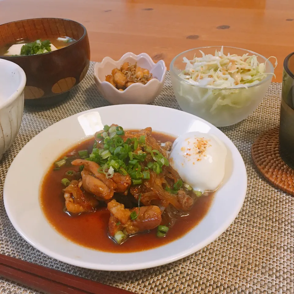 Snapdishの料理写真:親子丼のリメイク料理、大豆とジャコの甘辛煮|Norikoさん