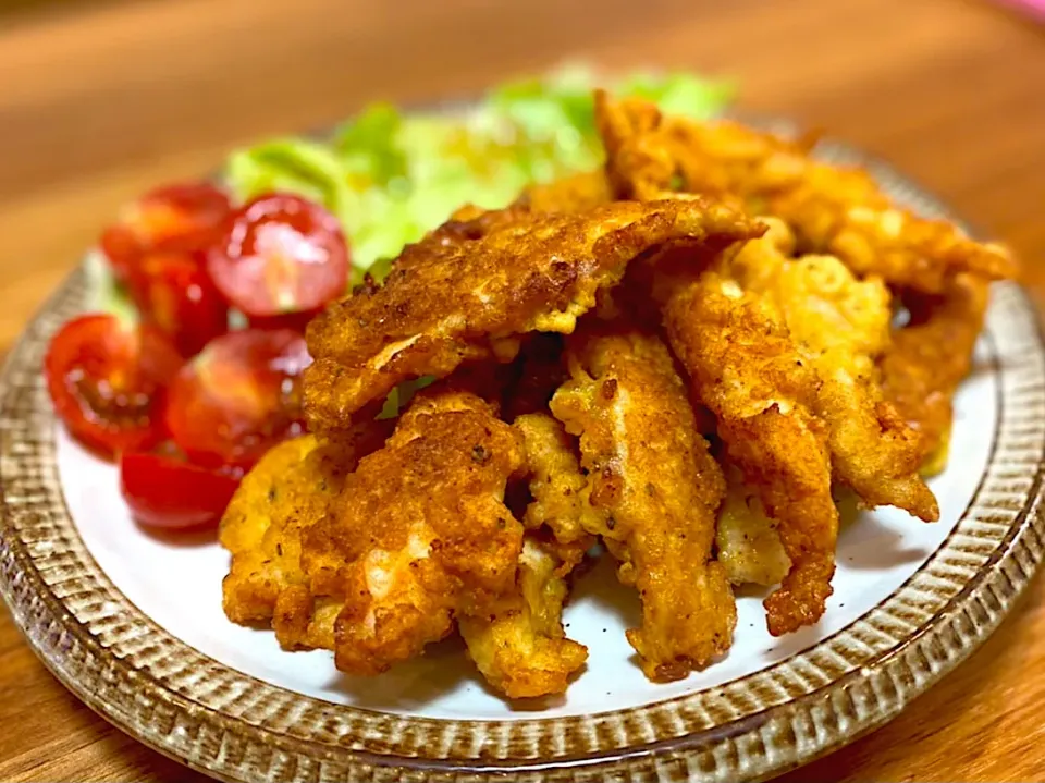 チーズカレー味のクリスピーチキン|ふくすけ食堂さん