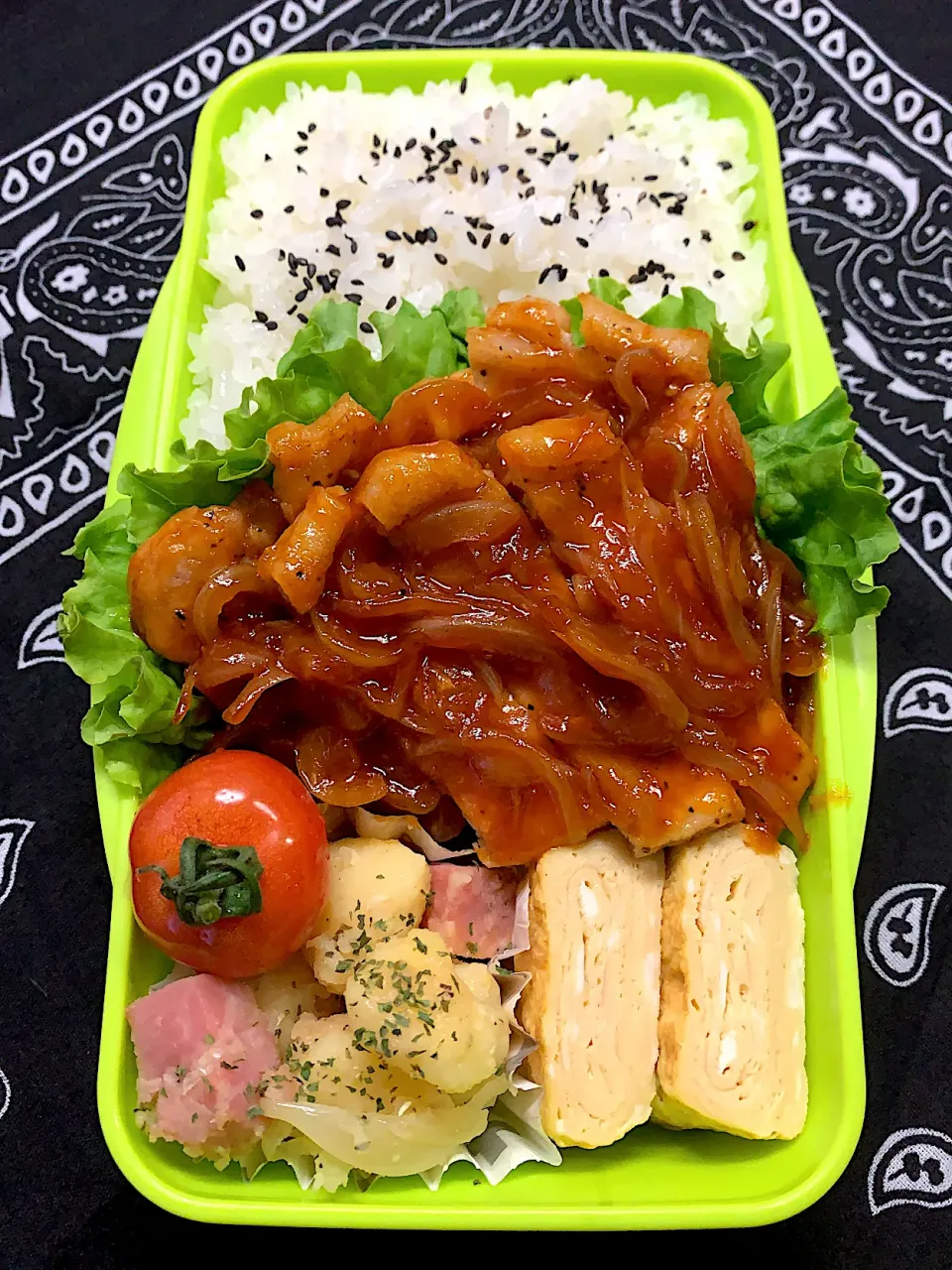 Snapdishの料理写真:ポークチャップ弁当|ちょんさん