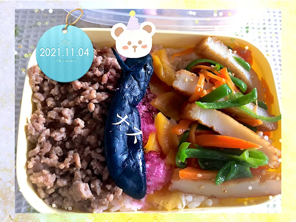 Snapdishの料理写真:そぼろお弁当🍁✨✨|harutomomamaさん