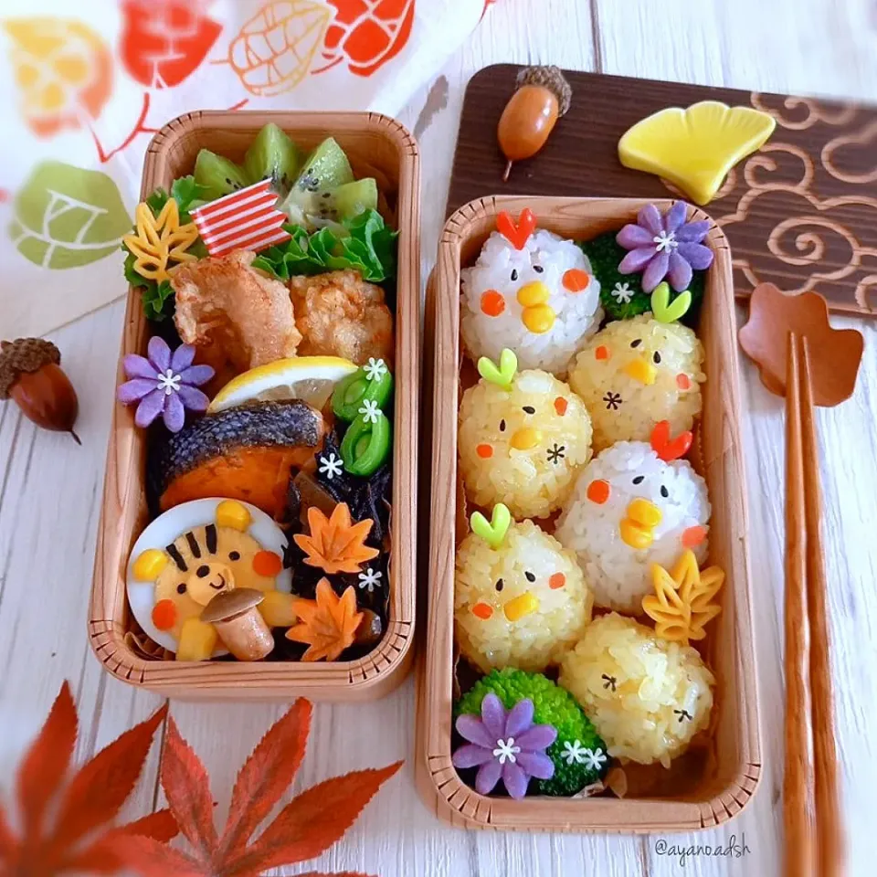 🐔🐤親子ピヨピヨこにぎり弁当🐔🐤|ayano.adshさん