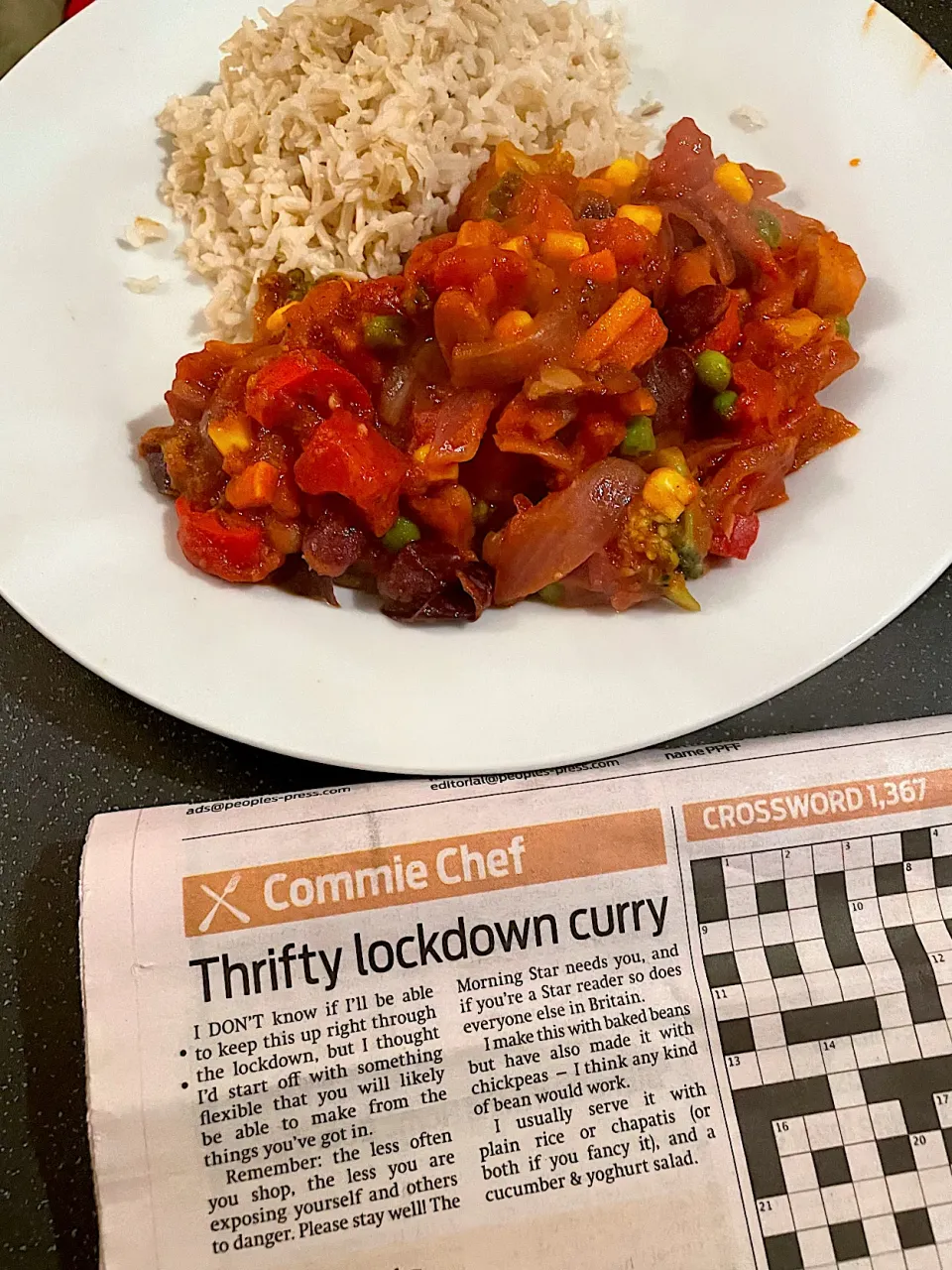 Thrifty lockdown curry (Morning Star Commie Chef recipe)|Nick Hiderさん