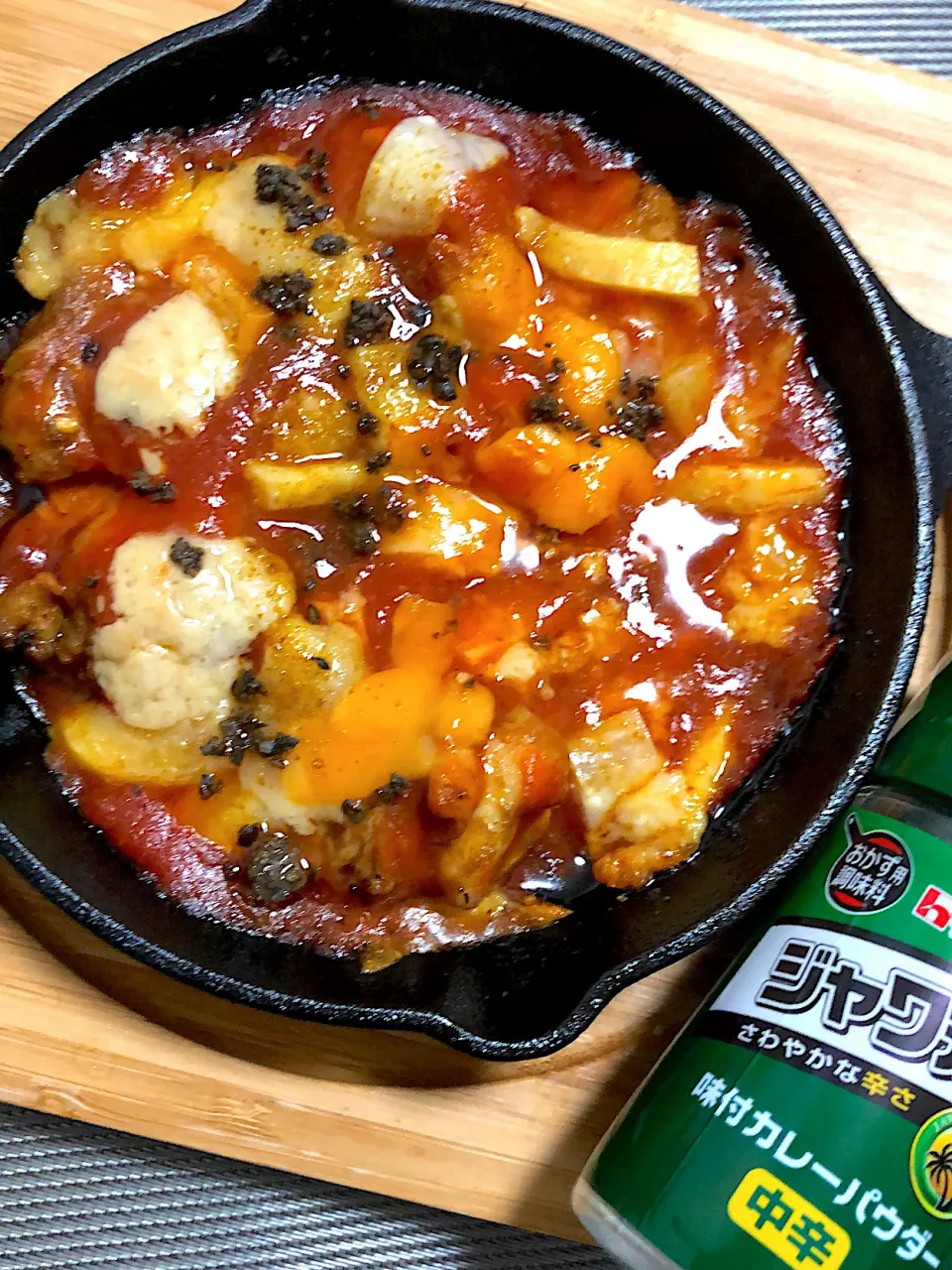 チキンとズッキーニのトマトグラタンカレー風味|woocofaさん