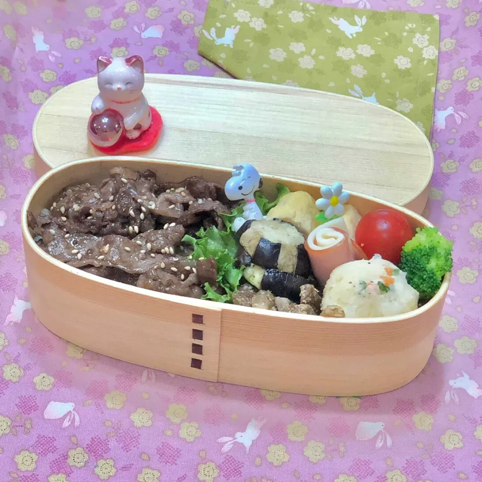 牛焼肉☘の❤️ちゃんお弁当　10/16土|sweet homeさん