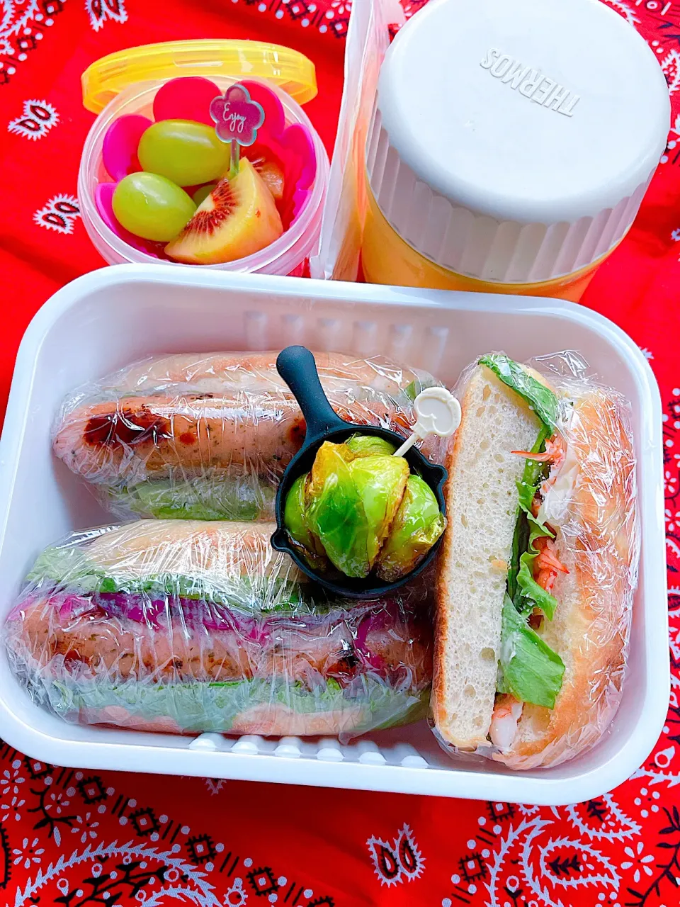 2021/11/05 ホットドッグとフォカッチャサンド弁当|Blueberry🫐さん