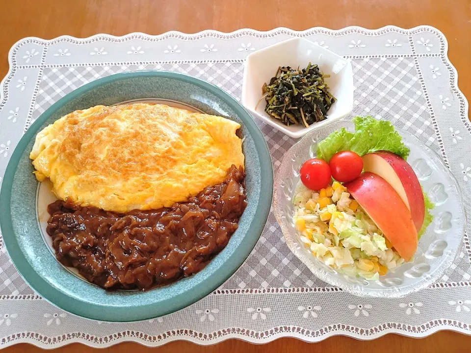 ☆オムハヤシ
☆コールスローサラダ
☆大根葉とちりめんじゃこ炒め|chikakoさん