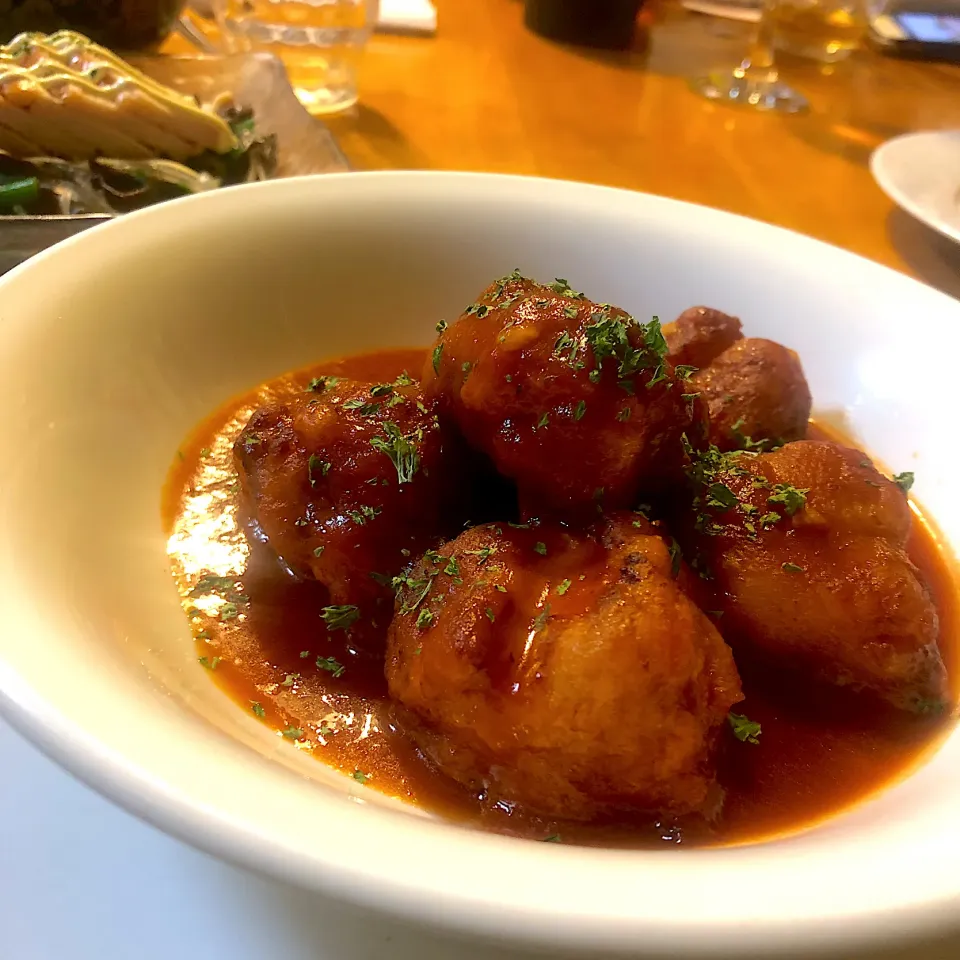 豚肉の唐揚げ・チリトマトソース|沖縄「ピロピロ」ライフさん