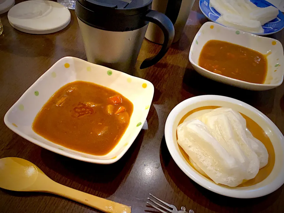 揚げもち　トッピングカレー　コーヒー☕️|ch＊K*∀o(^^*)♪さん