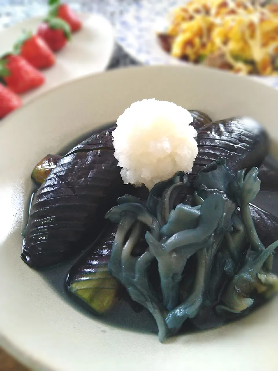 まめころの料理 とだともさんの料理 温かいつゆで食べるなすの焼き浸し|まめころさん