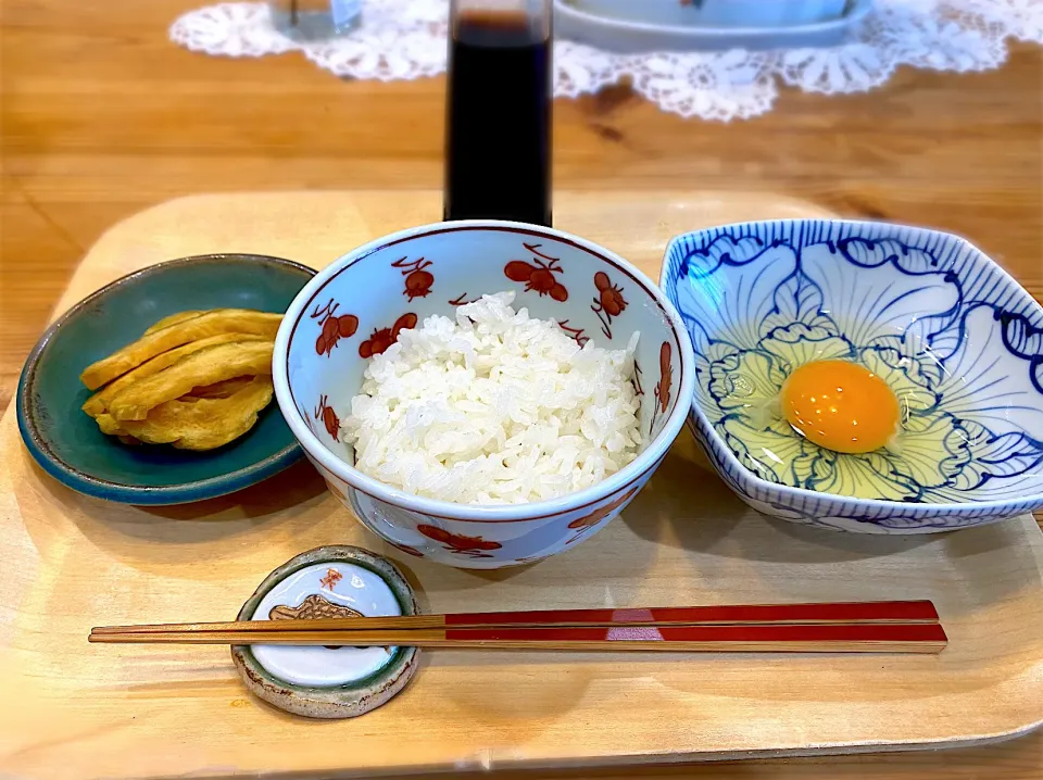 卵かけご飯　初めて漬けた奈良漬と|チルさん