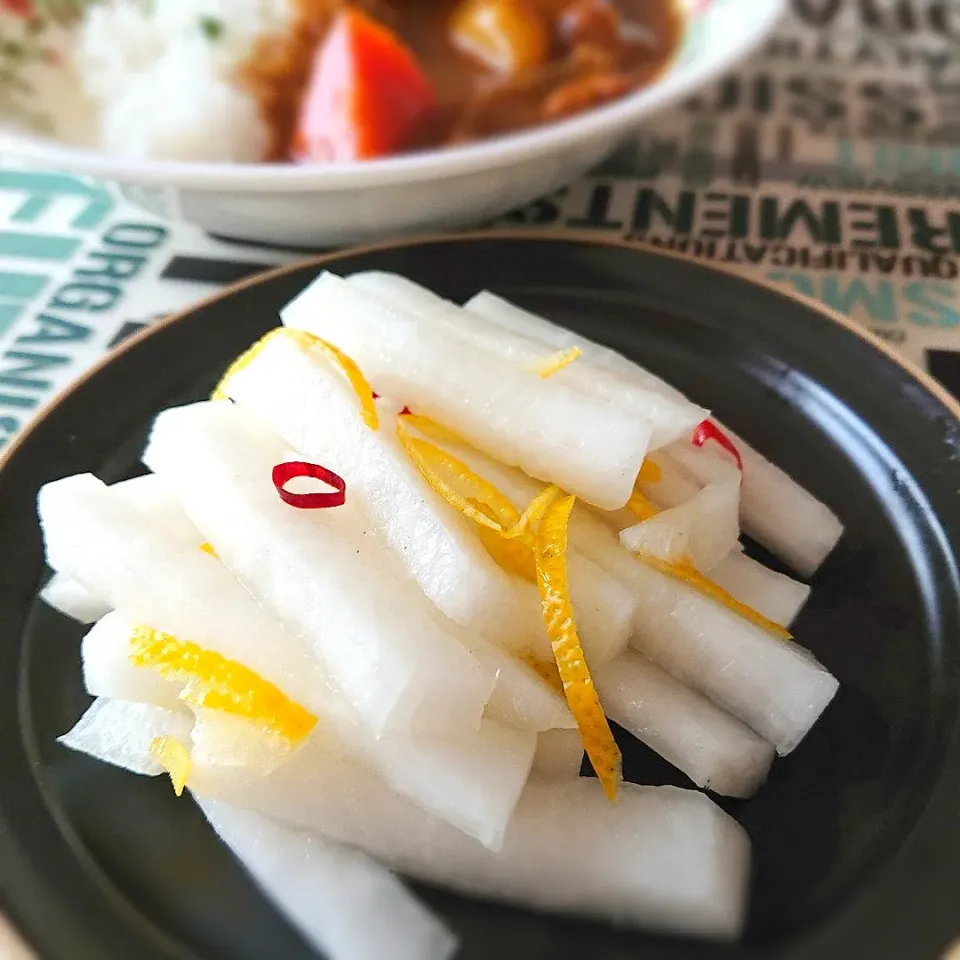 カレーのお供に柚子大根|ポトスさん