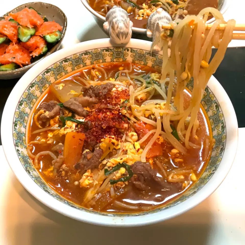 お家で作る　具沢山　チョル麺を使ったカルビ麺|Takeshi  Nagakiさん