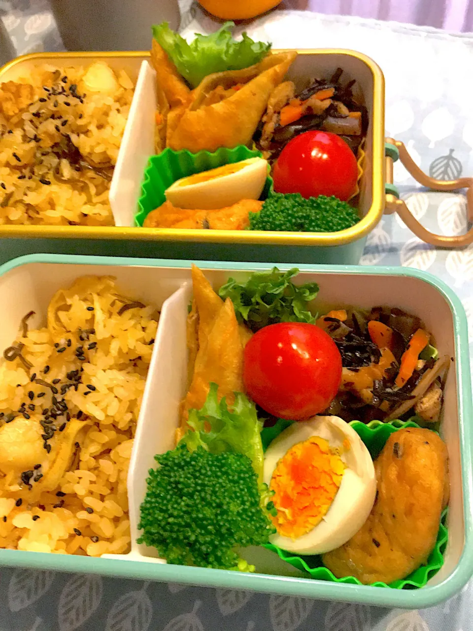 Snapdishの料理写真:2021.11.8  ＊今日のお弁当＊ひじきの煮物＆おでん🍢＊|rinrin*mama*さん