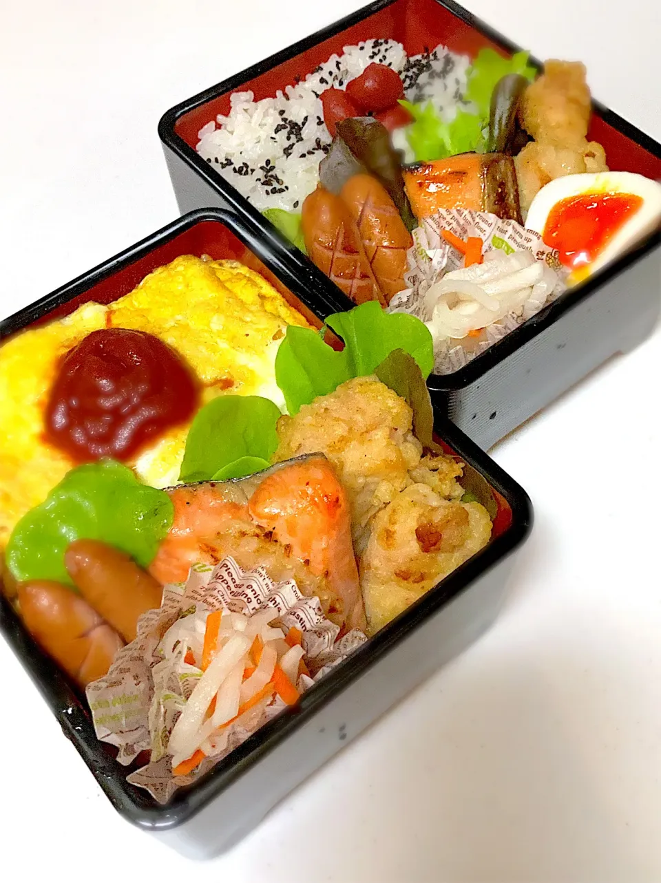 オムライスと白飯弁当|デコさん