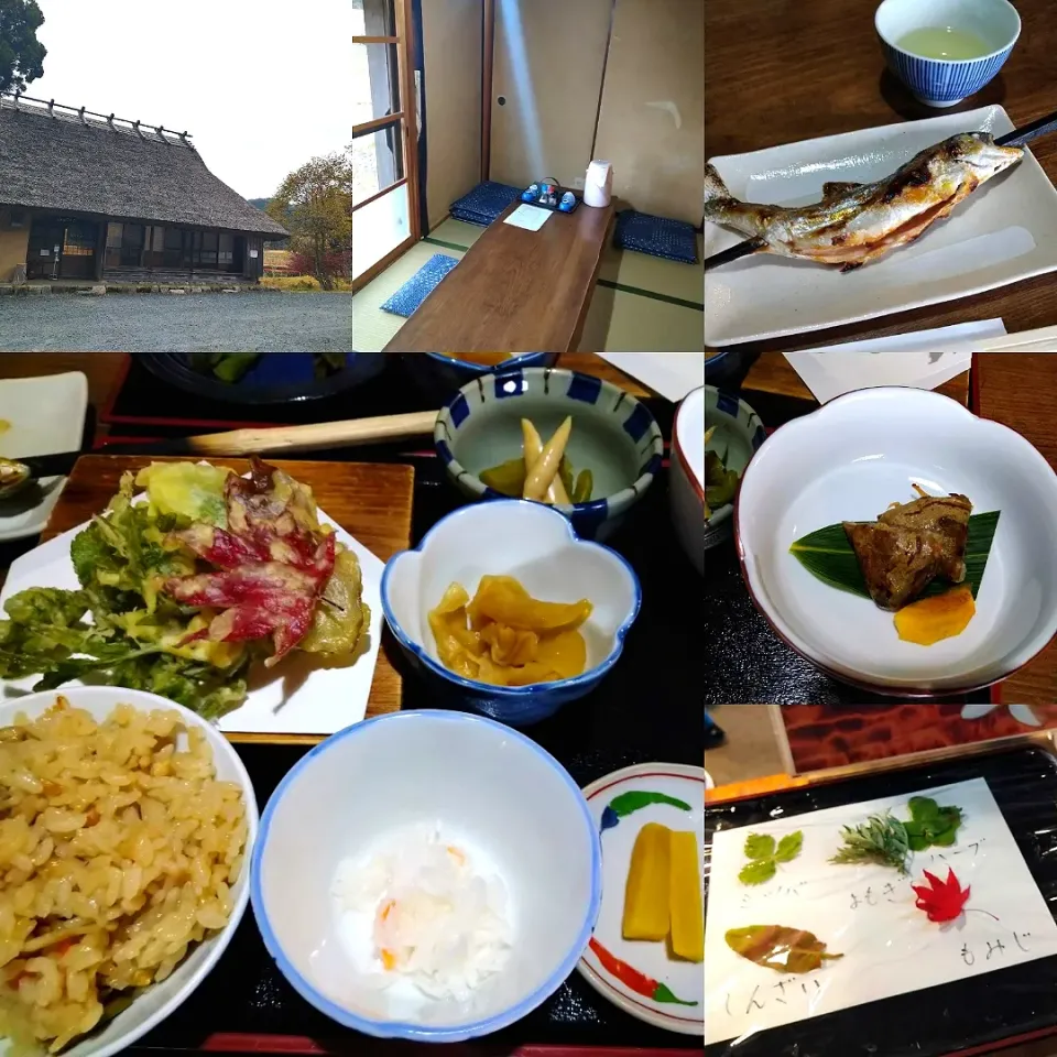 Snapdishの料理写真:いっぷく亭で田舎ランチ☀秋限定あけび定食|うたかた。さん