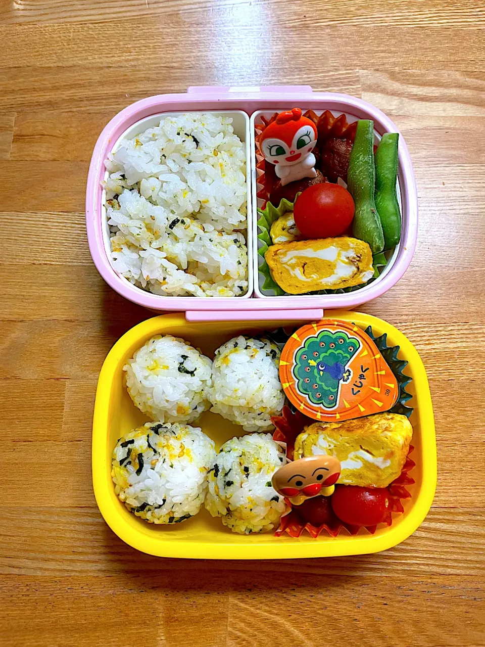 Snapdishの料理写真:年中さんとプレさんのお弁当🌸🐥|みーぬさん