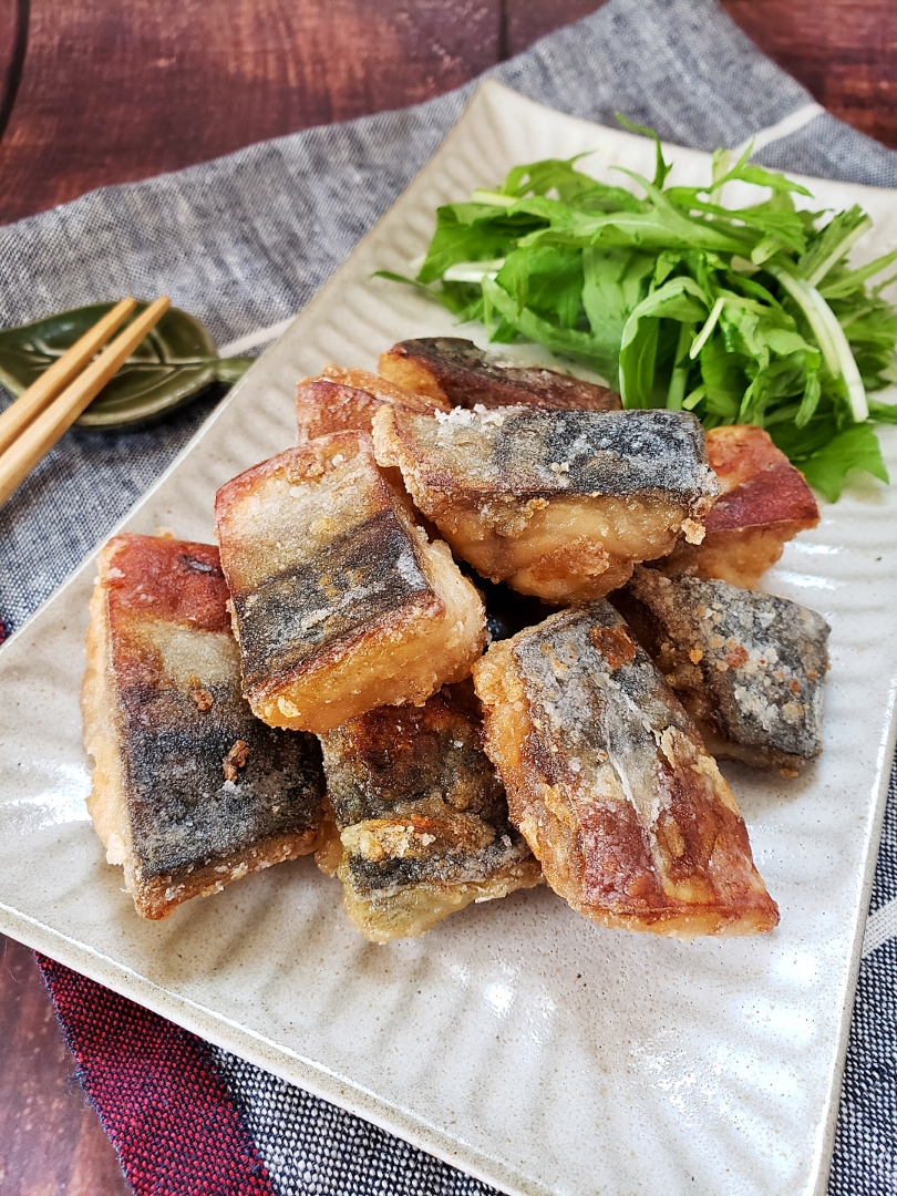 さばのにんにくじょうゆ唐揚げ