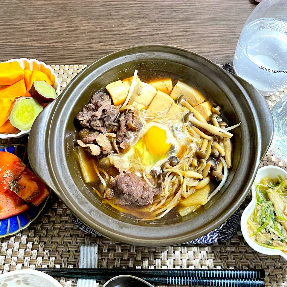 11/9晩ご飯：すき焼き風肉豆腐|ななみんさん