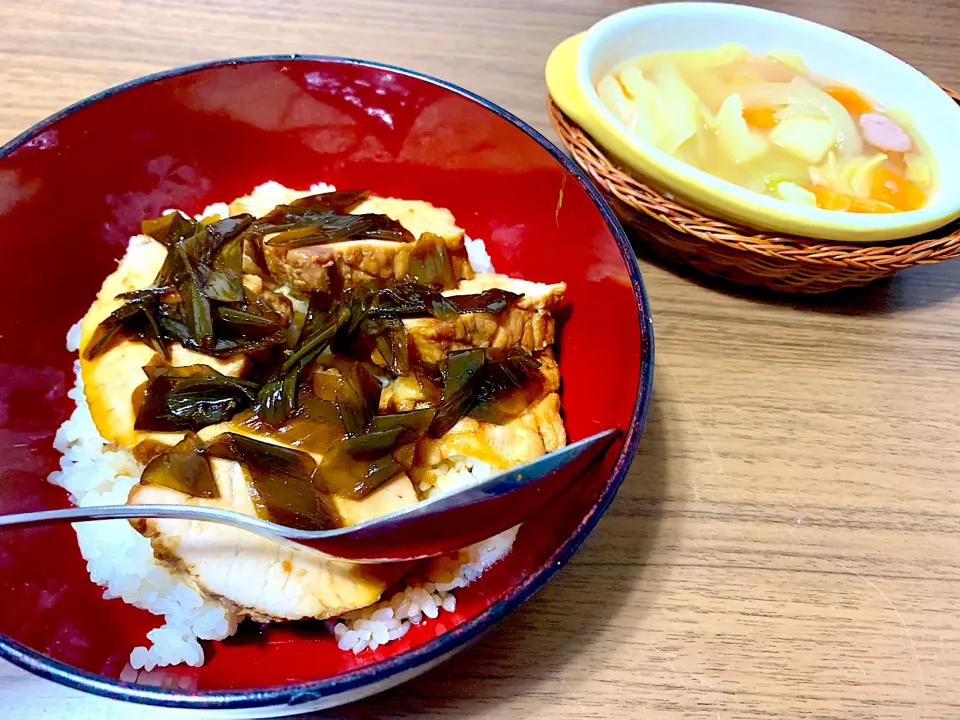 チャーシュー丼とポトフ|みぃさん