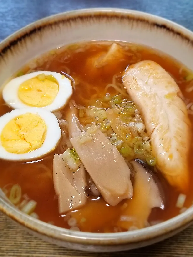 Snapdishの料理写真:パパ作👨ヘルシー醤油ラーメン|ぱんだのままんさん