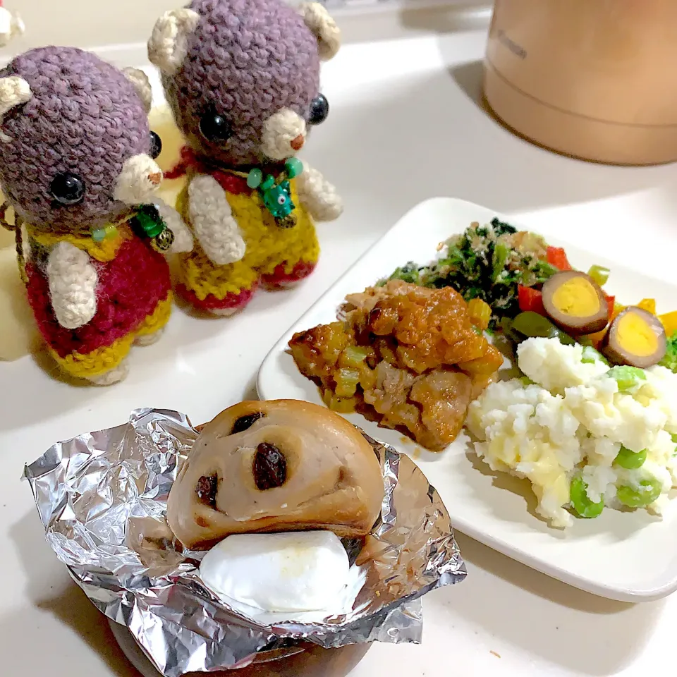 Snapdishの料理写真:かっこみ朝ごぱん(￣∇￣)|chagashiさん